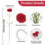 6 œillets fleurs artificielles avec tiges-388998684