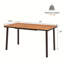 Table de salle à manger d'extérieur rectangulaire en bois d'acacia avec plateau pour parasol 2 po