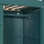 Lit superposé double avec tiroirs multiples et mini garde-robe, panneau de fibres à densité moyenne et bois massif, rangement moderne - vert Morandi-591866552
