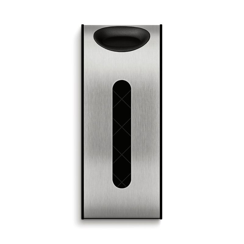 Simplehuman Wall Mount Carrier Bag Dispenser, Brushed Stainless Steel