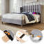 Velvet Grille-Panel Bed With Charging Station-459004536-459004537