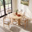 Ensemble de table de salle à manger en bois massif 5 pièces avec chaises rembourrées Eichorn