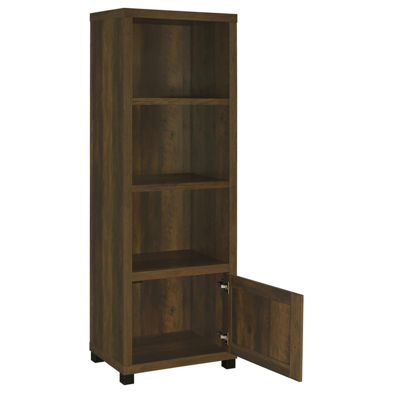 Michelson 70.75'' H Media Shelves, Dark Pine