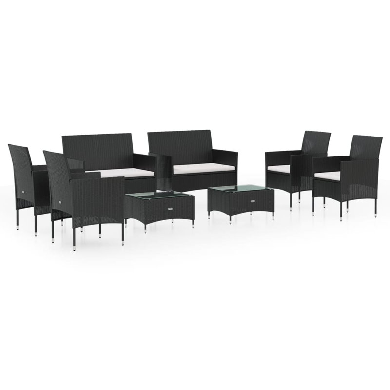 Lounge Sofa Seating Group, Black, Cream/White