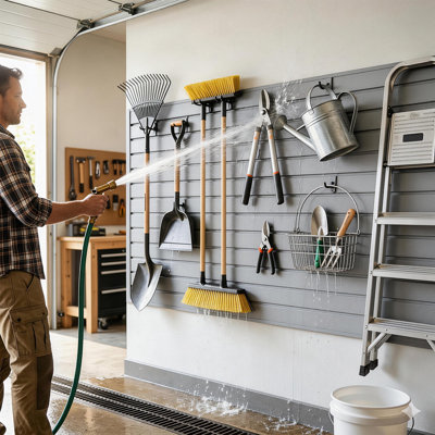 Slatwall Panel 8' X 4' PVC Heavy Duty Garage Organizing System