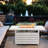 54.3 Inches Outdoor Patio White Aluminum Fire Table, 50000 Propane Gas, Stainless Burner And Convertible Lid, Ideal For Fall Evenings Inches, Patio, Aluminum, , Burner, Summer Nights-25184418