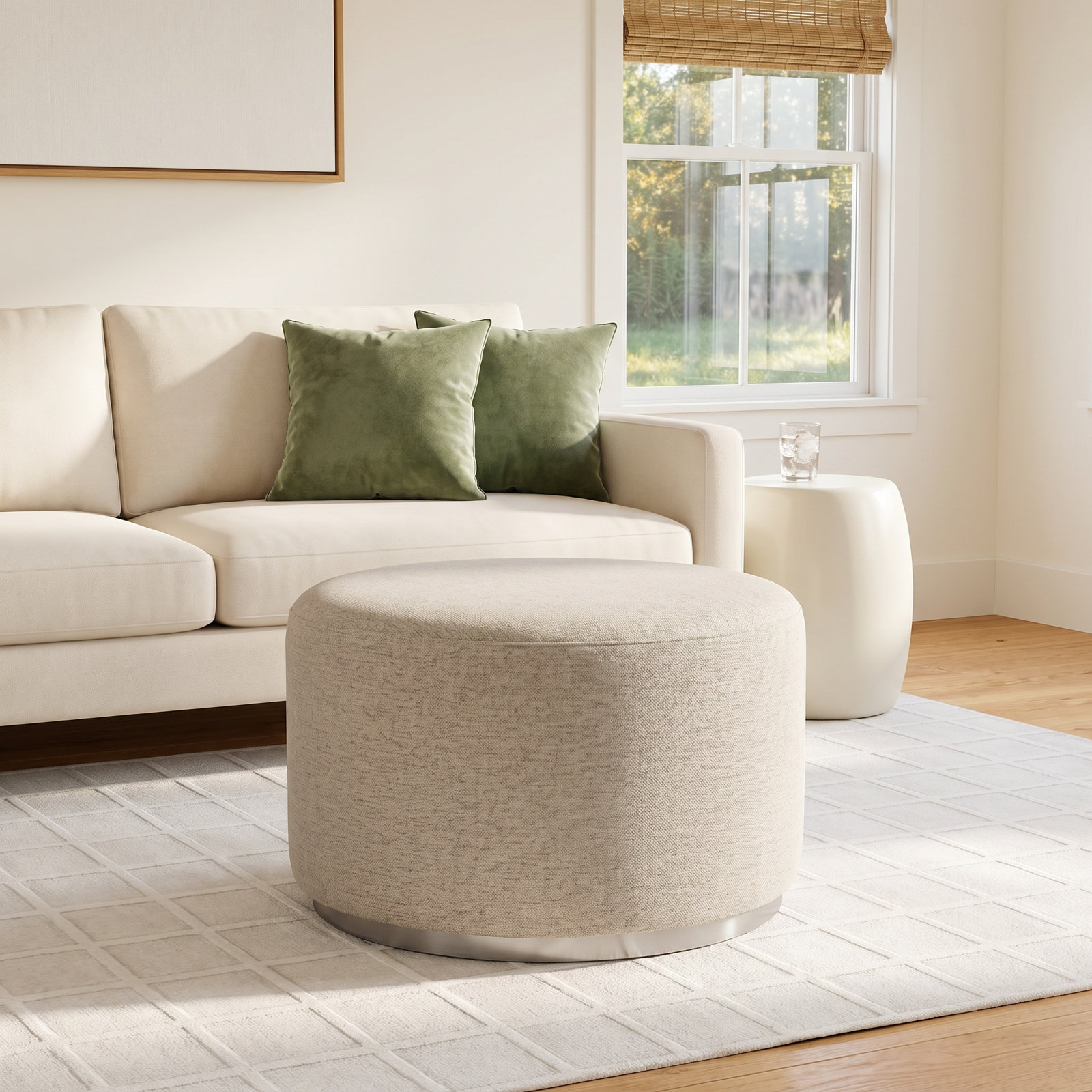 Tuba 27" Ottoman, Gray