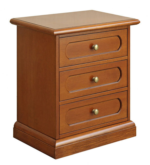 Dewie 53cm W Bedside Table, Brown