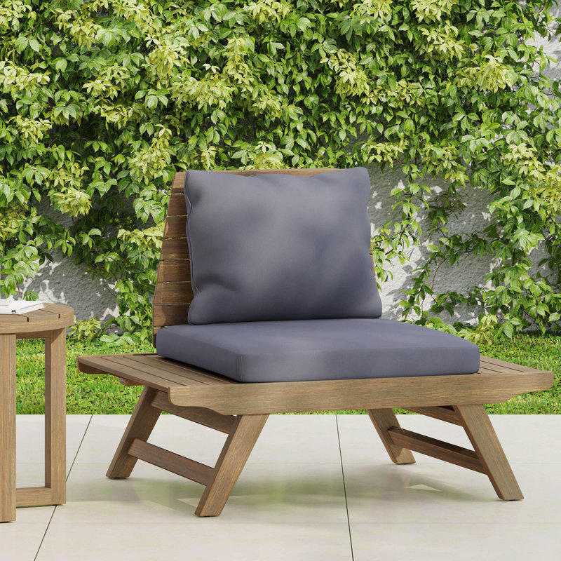 CHAISE CLUB SEDona, Coussin gris foncé / structure brun foncé