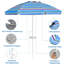 Mcgraw 220cm Beach Parasol
