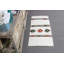 Tapis turc en chanvre tissé à la main de style rétro avec des motifs complexes pour une entrée chic ou une petite pièce en blanc