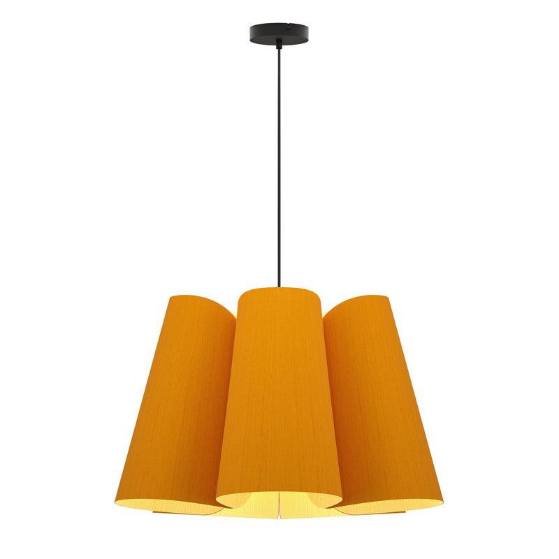 Luminaire suspendu simple 1 lumière Julieta, Ocre