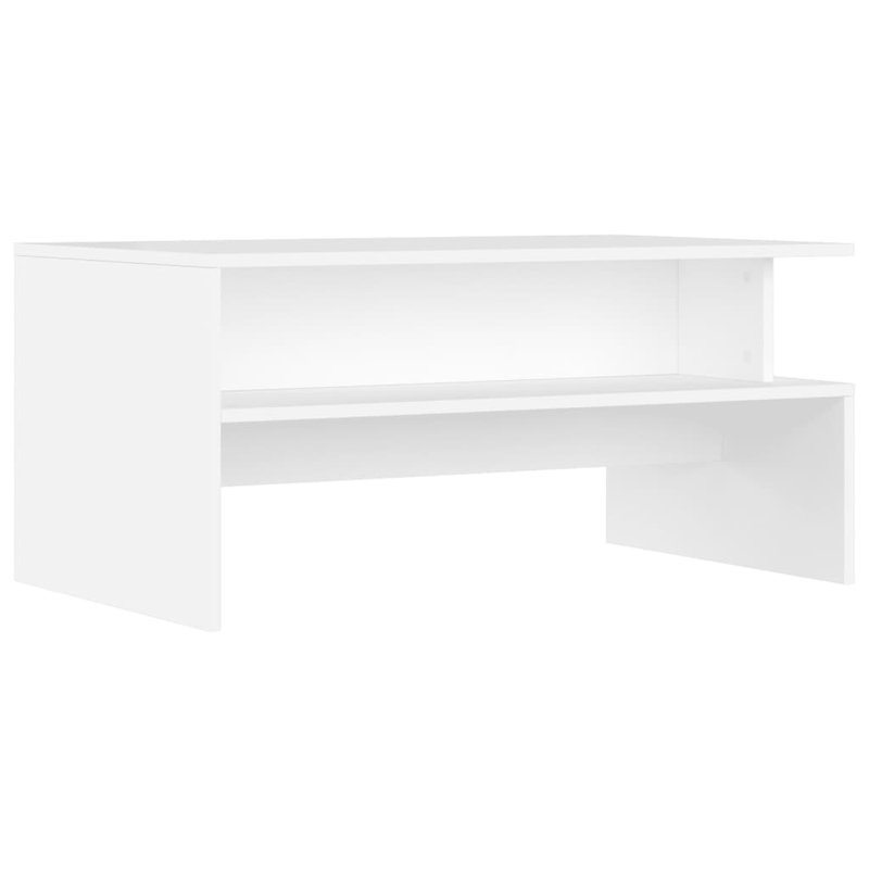 Aveah Frame Coffee Table with Storage, White