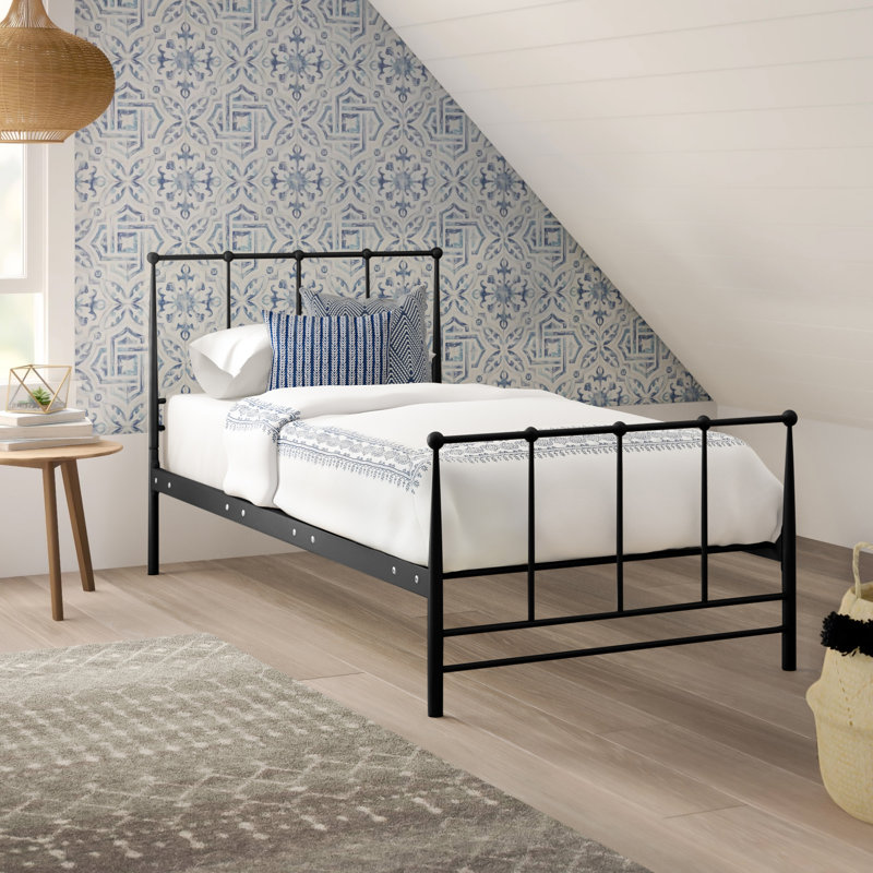 Lit plateforme de style maison de campagne Estate, Simple, Noir
