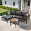 182.5cm Wide Straight Metal Patio Sectional Set