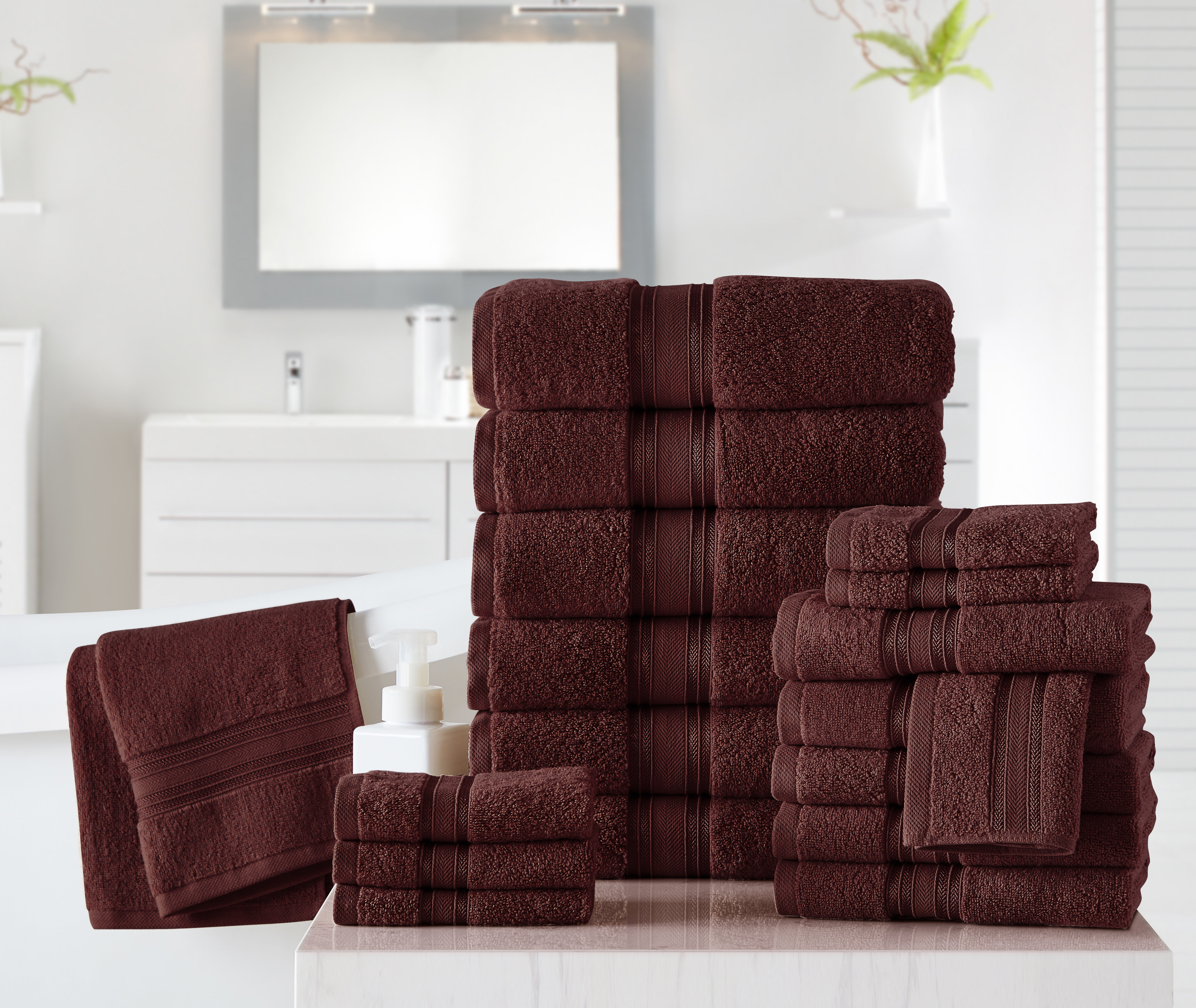 Spirit Linen 18-piece Cotton Towel Set & Reviews | Wayfair