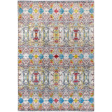 Hand-Knotted High-Quality Blue, Red, and White Area Rug