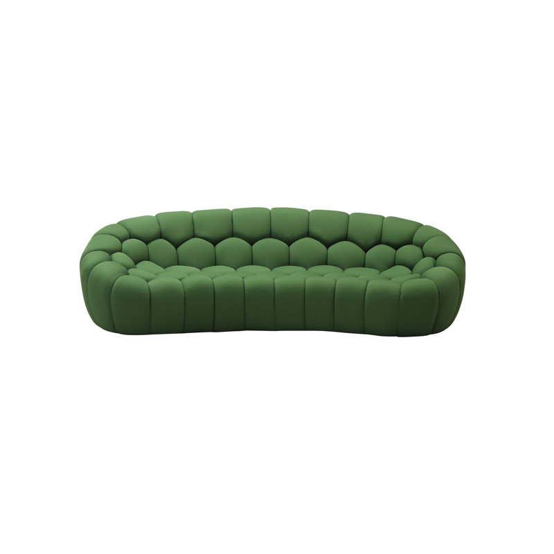 105'' Upholstered Sofa, Green 100% Polyester