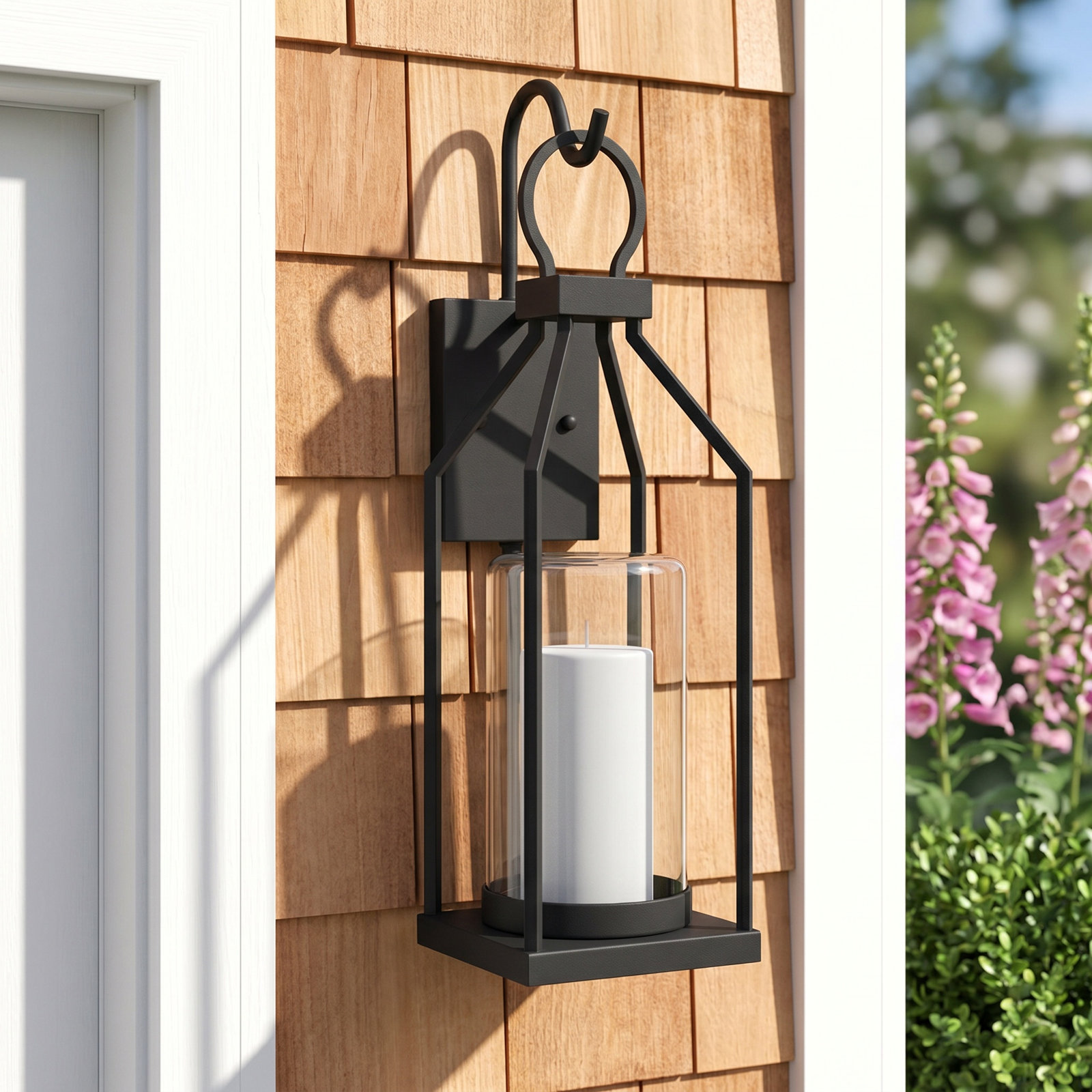 Juliann Outdoor Wall Lantern, 21" H x 6.5" W x 8" D