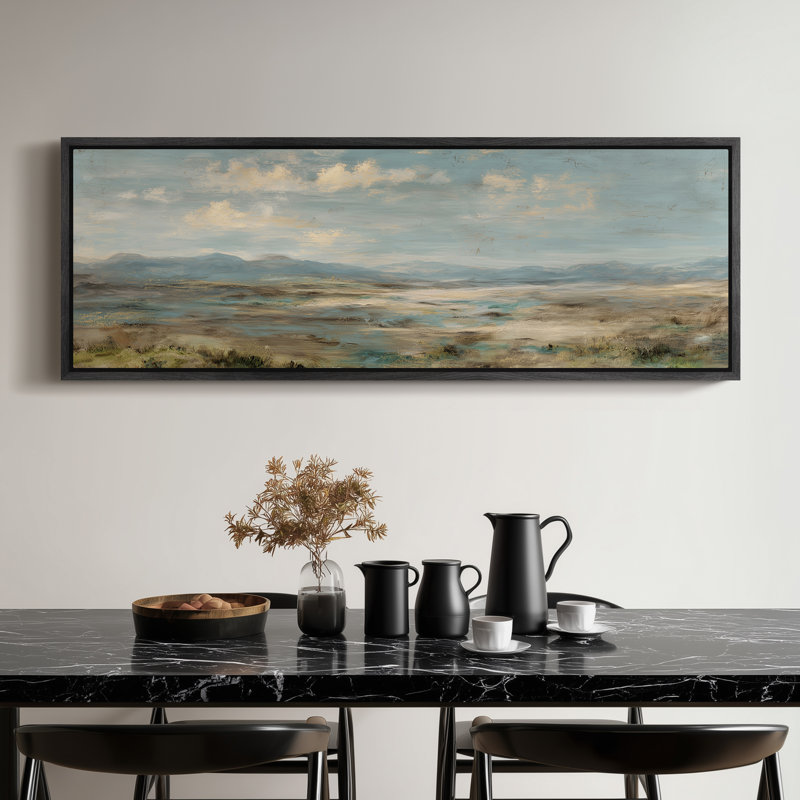«Misty Valley Light», impression d'art mural, H 20 po x l 60 po, Noir