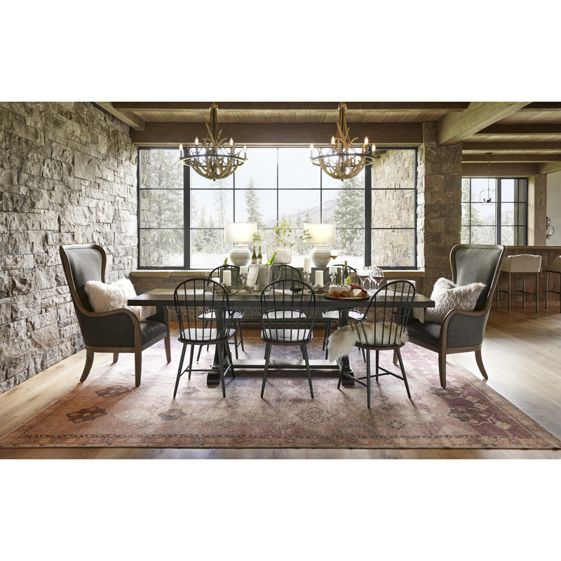 Milo Modern Windsor Metal Armchair with Espresso Wood Seat