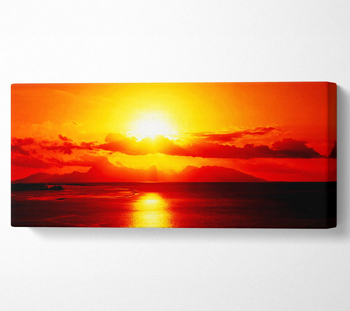 House of Hampton Orange Sun Blaze Clouds - Wrapped Canvas Art Prints ...