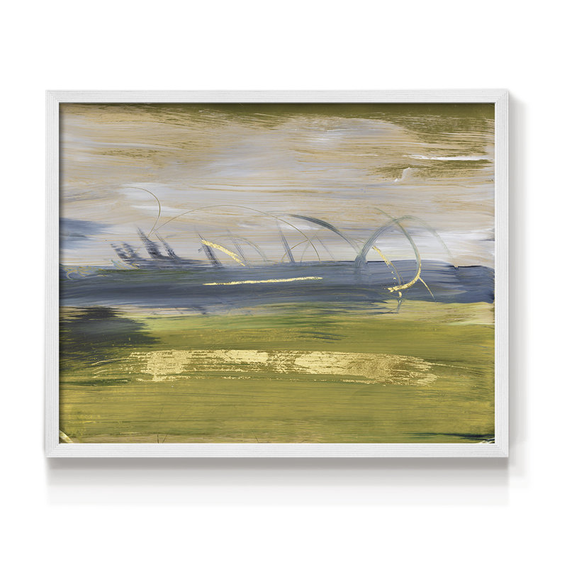 Ciel et terre I - impression encadrée - réversible, H 16 po x l 20 po, Blanc