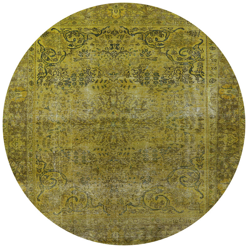Perrie Oriental Indoor Rug, Round 4'