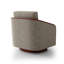Upholstered Swivel Barrel Chair-1053755032