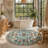  Goldene Boho Washable Botanical Beige Round Rugs for Living Room, Low-Pile Floral Rug with Non Slip Backing For Bedroom Dining Room-764598719