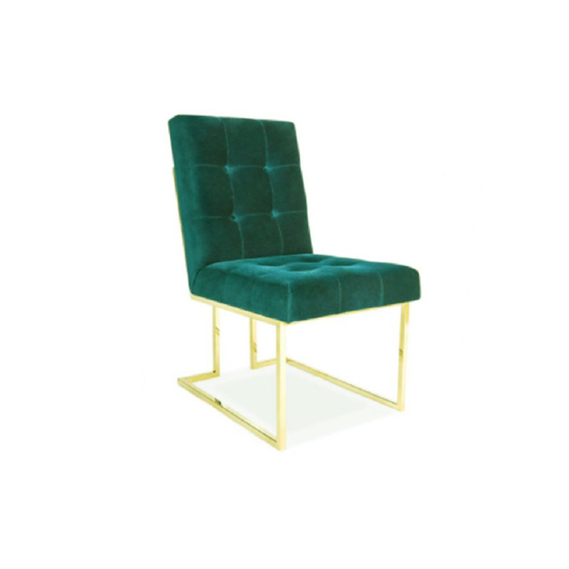 Chaise parsons en velours, Vert