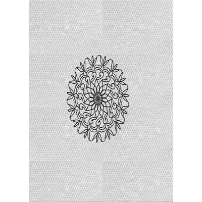 Tapis blanc/noir tissé à la machine