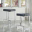 Tabouret de bar rembourré noir et chrome-1082911457