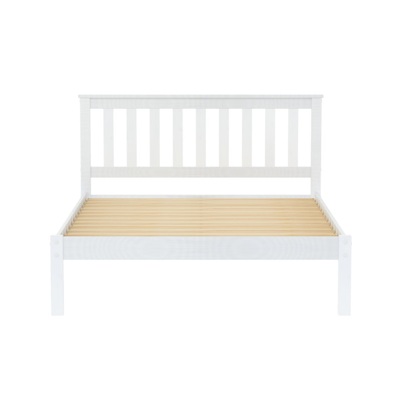 Alam Bed Frame, Small Double (4'), White