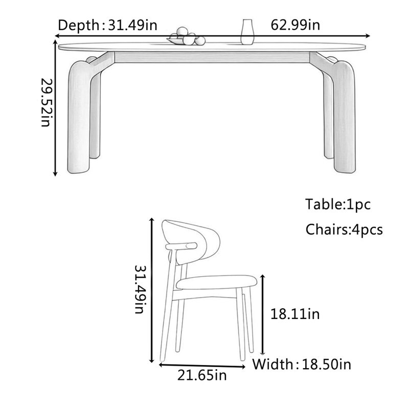 Crompton, 29.52"H x 62.99"L x 31.49"W