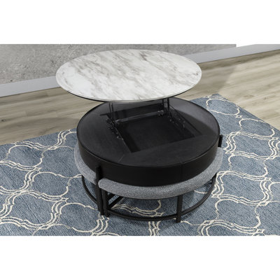 Table basse avec 3 tabourets T42