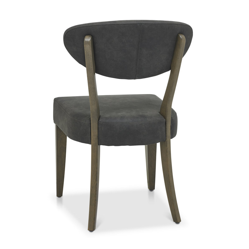 Maestas Side Chair in Dark Grey, Fumed Oak