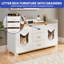 Buffet en bois à double enceinte pour chat
