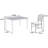 5-Piece Ranch Style Dining Set With Oak Top Table & Ladder Back Chairs-1490712526