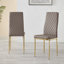 Tierra Modern Metal & Glass Round Dining Table Set with 4 Quilted Faux Leather Chairs-1129087344