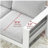 50" All-Weather Aluminum Patio Loveseat with Thick Light Gray Cushions & White Frame-467380749