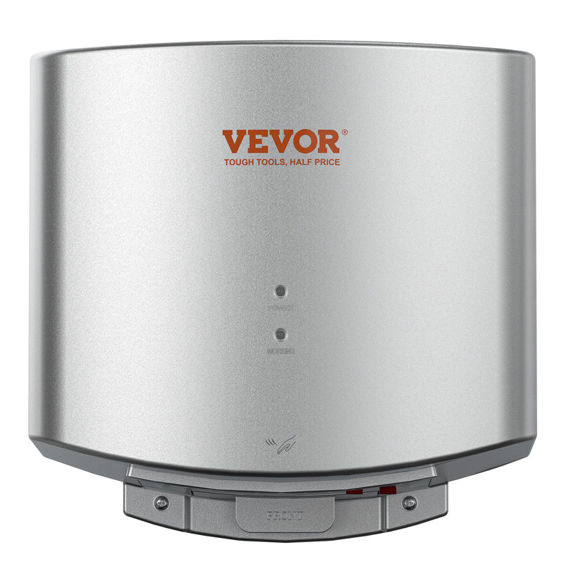 Compact Silver ABS Automatic Hand Dryer with High-Speed Motor