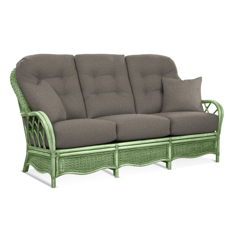 Everglade Upholstered 76'' Sofa, Gray Sugar Performance; 0863-84, Celery