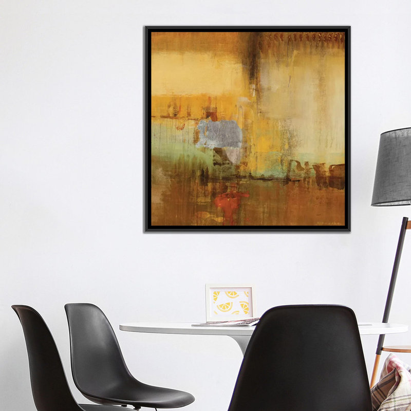 « echo ii », impression sur toile, H 18 po x l 18 po x P 1,5 po, Toile avec cadre flottant noir, Pas de tapis