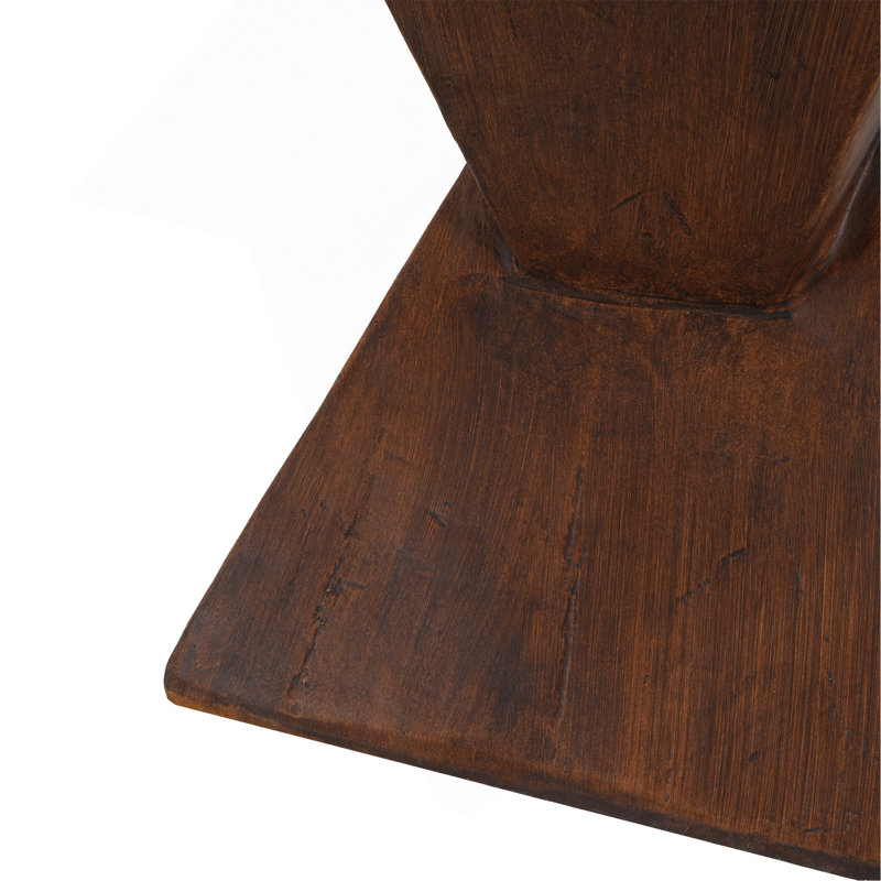 Table d'appoint TESS Modern, H 18 po x l 12,5 po x P 12,5 po, Marron foncé