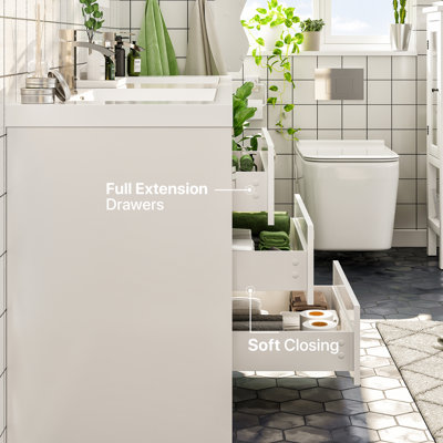 Ensemble de meuble-lavabo double 60 po Wauconda