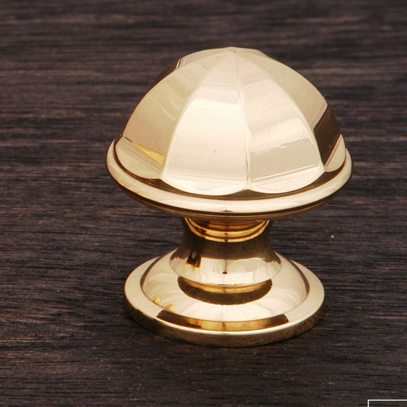 Contoured Dome 1 1/16" Knob CK Series, Polished Brass