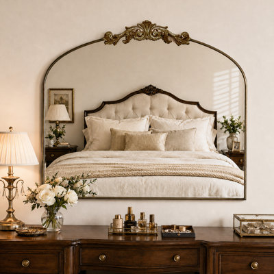 Vintage Ornate Baroque Wall Mirror 30"x36", Antique Decorative Frame for Bathroom, Living Room, Fireplace, Entryway