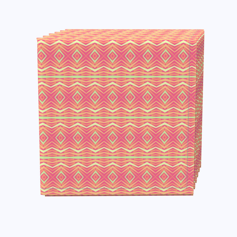 100% Cotton Geometric Square Napkin