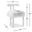DeMille 19.5" Genuine Sheepskin Fur Split Back Dining Chair